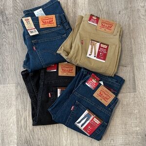 Levi's Kids Jeans - Classic Blue, Jet Black, Khaki Tan